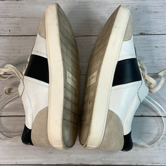 Sam Edelman Black, White and Creamy Taupe Suede and Leather Trainers - Picture 5 of 14